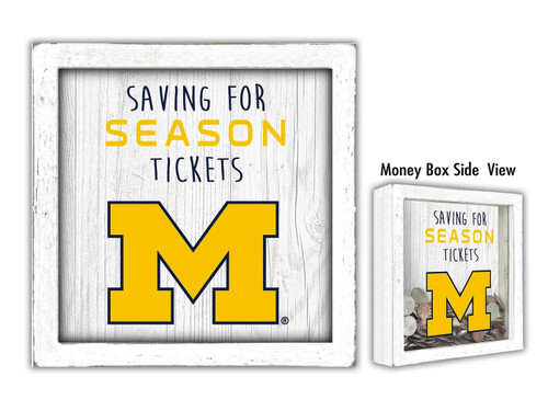 Michigan Wolverines Saving for Tickets Money Box