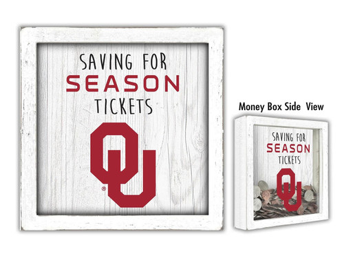 Oklahoma Sooners Saving for Tickets Money Box