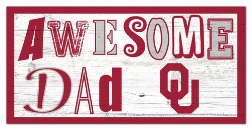 Oklahoma Sooners 6" x 12" Awesome Dad Sign