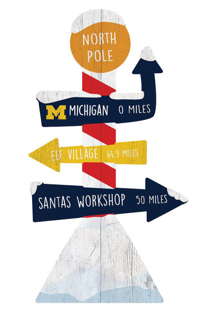 Michigan Wolverines North Pole Yard Stake