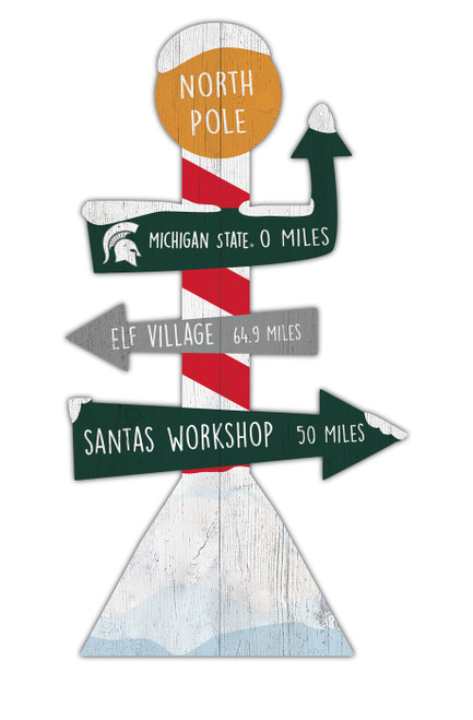 Michigan State Spartans North Pole Yard Stake