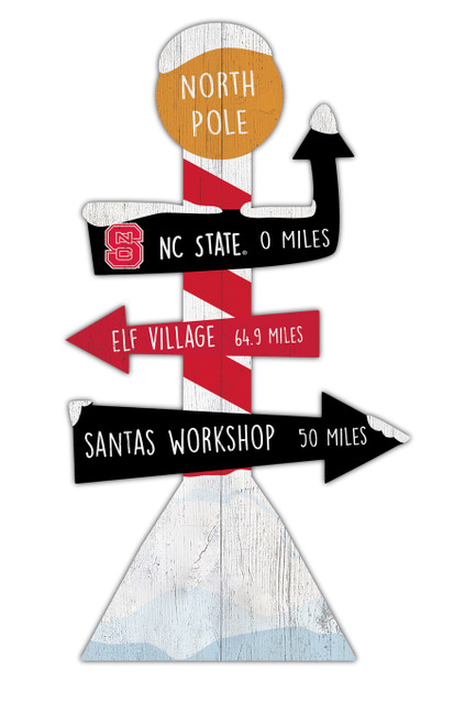 North Carolina State Wolfpack North Pole Yard Stake