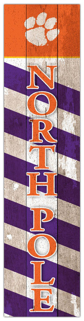 Clemson Tigers 24" North Pole Leaner