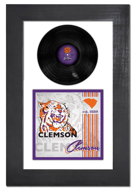 Clemson Tigers 3-Piece Classic Album & Vinyl Framed Wall Art