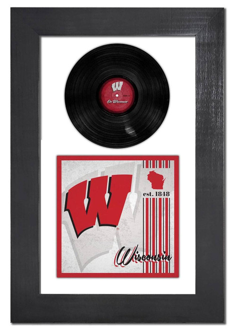Wisconsin Badgers 3-Piece Classic Album & Vinyl Framed Wall Art