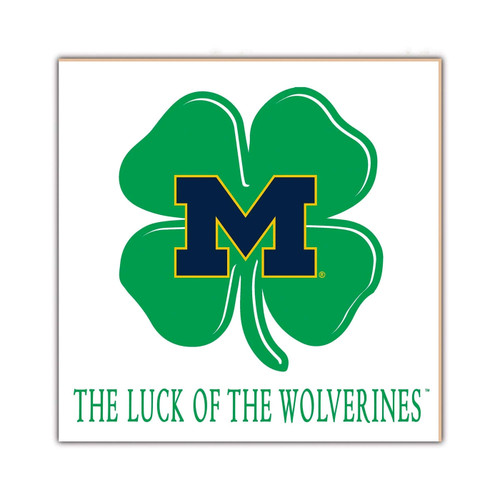 Michigan Wolverines 10" x 10" Luck of the Team Wall Art