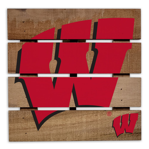 Wisconsin Badgers Wooden Hotplate