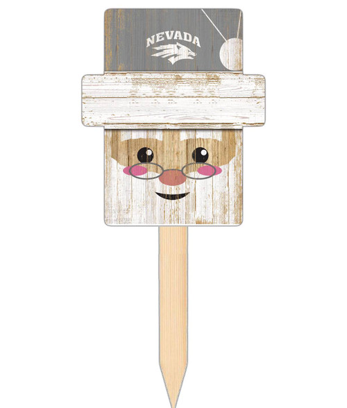 Nevada Wolf Pack Santa Head Yard Stake
