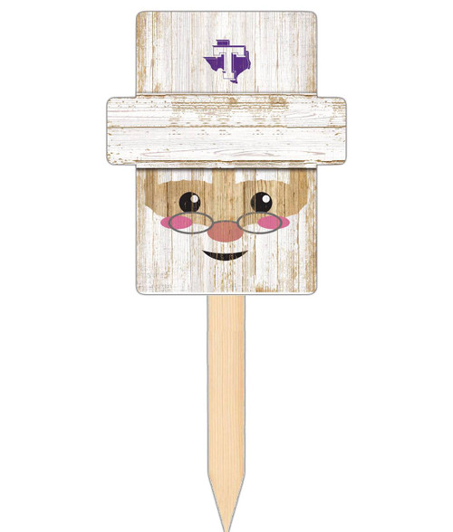 Tarleton State Texans Santa Head Yard Stake