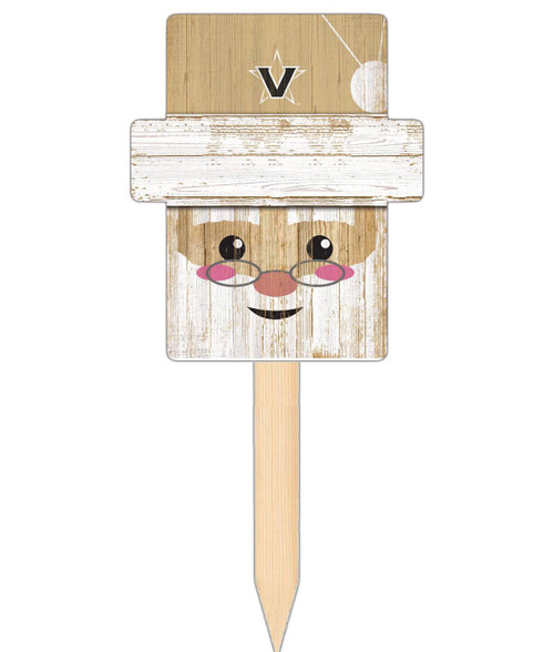Vanderbilt Commodores Santa Head Yard Stake