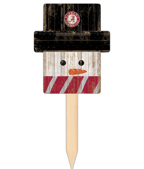 Alabama Crimson Tide Snowman Yard Stake