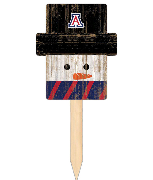 Arizona Wildcats Snowman Yard Stake