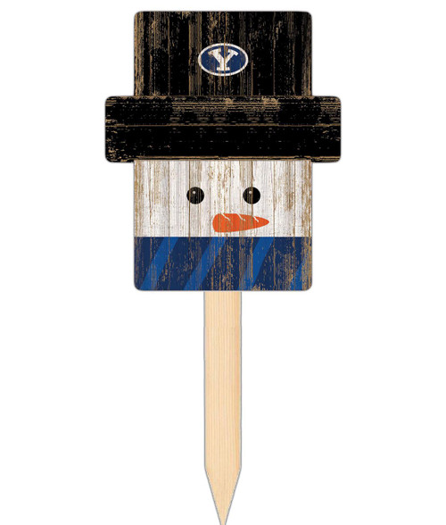 BYU Cougars Snowman Yard Stake
