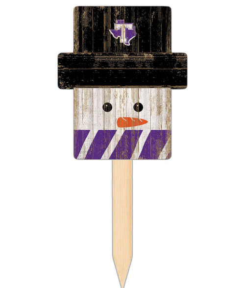 Tarleton State Texans Snowman Yard Stake