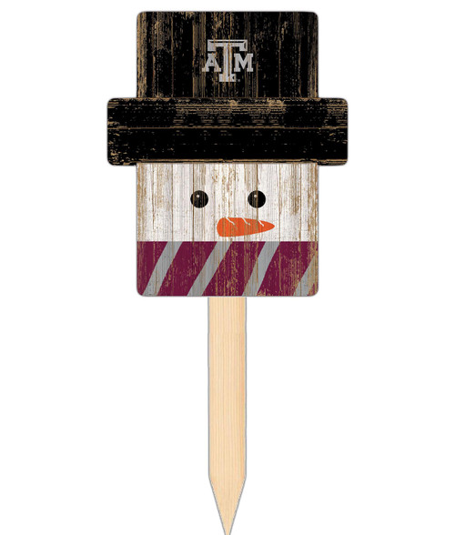 Texas A&M Aggies Snowman Yard Stake