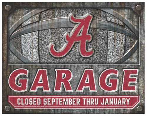 Alabama Crimson Tide 12" x 16" Metal Garage Sign