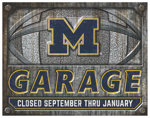 Michigan Wolverines 12" x 16" Metal Garage Sign