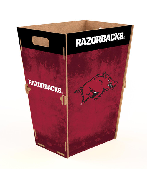 Arkansas Razorbacks Team Color Trash Bin