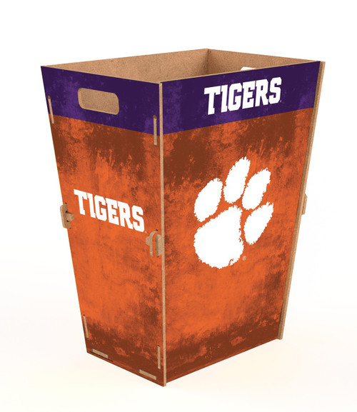 Clemson Tigers Team Color Trash Bin