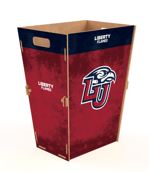 Liberty Flames Team Color Trash Bin