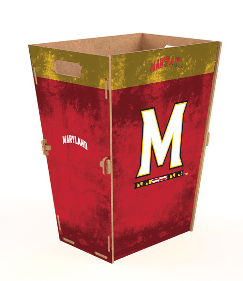 Maryland Terrapins Team Color Trash Bin