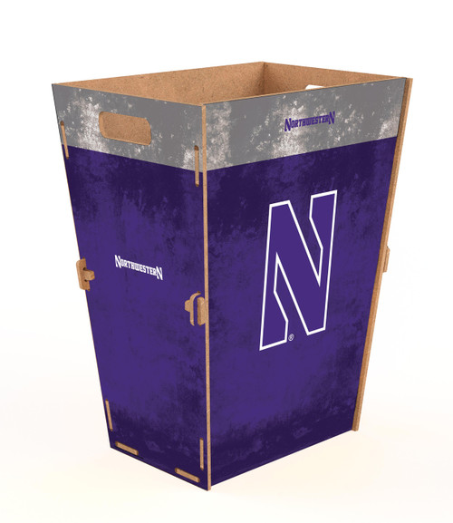 Northwestern Wildcats Team Color Trash Bin