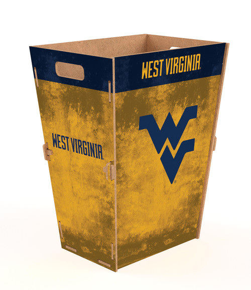 West Virginia Mountaineers Team Color Trash Bin