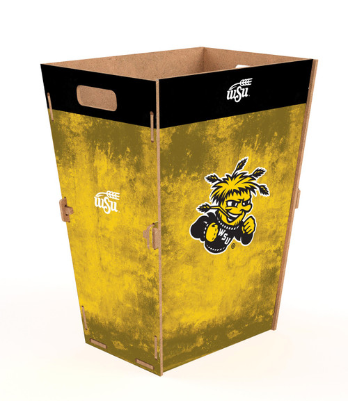Wichita State Shockers Team Color Trash Bin