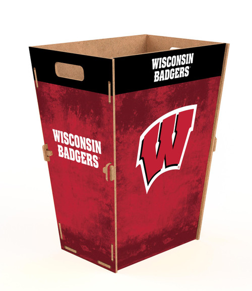 Wisconsin Badgers Team Color Trash Bin