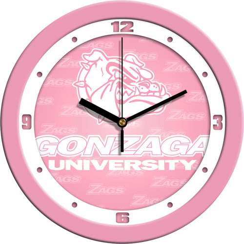 Gonzaga Bulldogs Pink Wall Clock