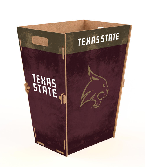 Texas State Bobcats Small Trash Bin