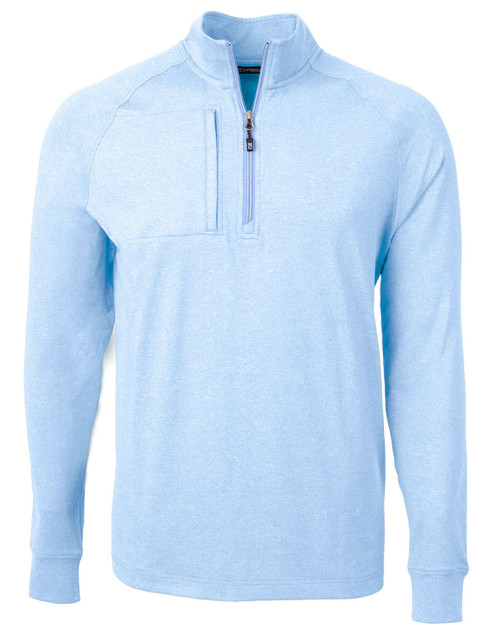 Cutter & Buck Adapt Eco Knit Heather Recycled Men's Custom Quarter Zip Pullover