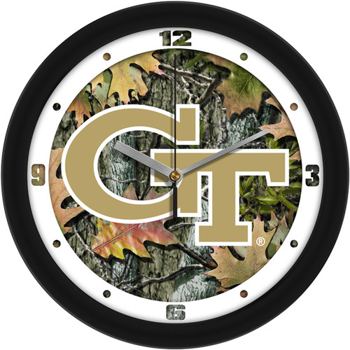 Georgia Tech Yellow Jackets Camo Wall Clock