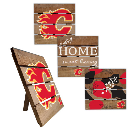Calgary Flames Trivet Hot Plate Set