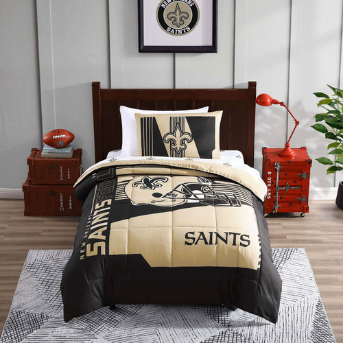 New Orleans Saints Twin/Twin XL Status Bed in a Bag Set