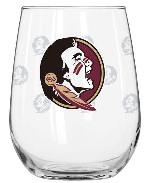 Florida State Seminoles 16 oz. Satin Etch Curved Beverage Glass