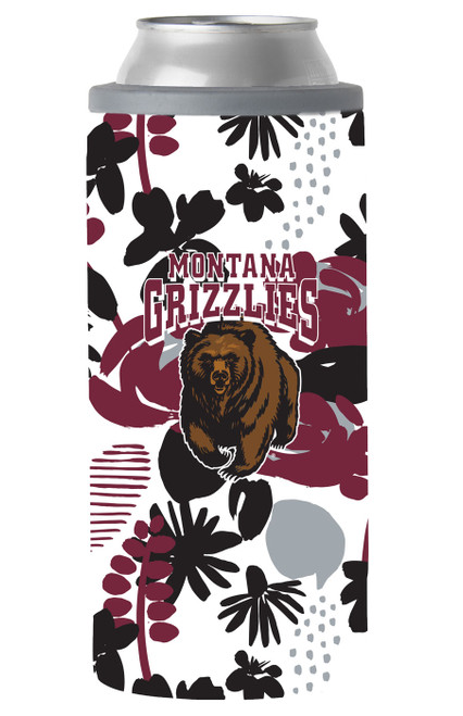 Montana Grizzlies 12 oz. Floral Slim Can Coolie
