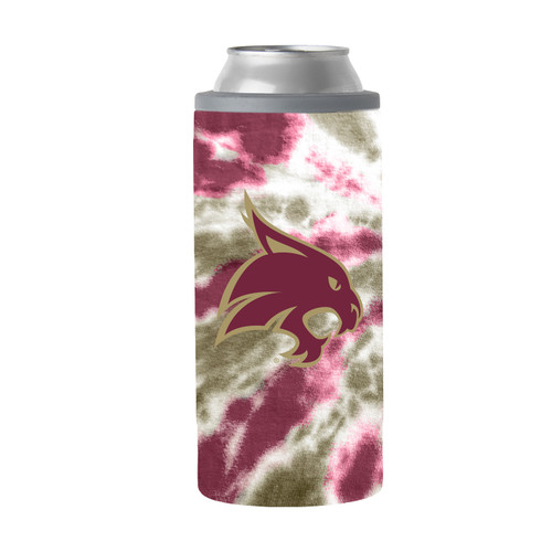 Texas State Bobcats 12 oz. Tie Dye Slim Can Coolie