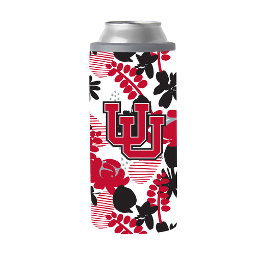 Utah Utes 12 oz. Floral Slim Can Coolie