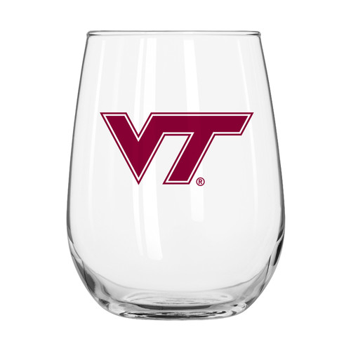 Virginia Tech Hokies 16 oz. Gameday Logo Curved Beverage Glass