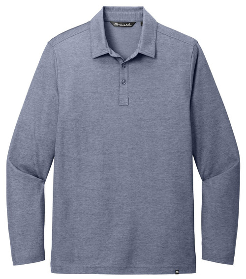 TravisMathew Oceanside Heather Men's Custom Long Sleeve Polo