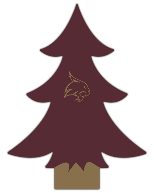 Texas State Bobcats 12" Team Color Desktop Tree
