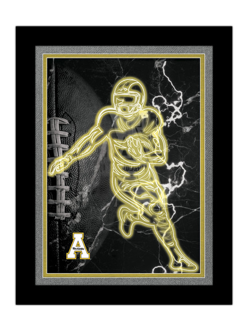 Appalachian State Mountaineers Neon Player Framed 12" x 16" Sign