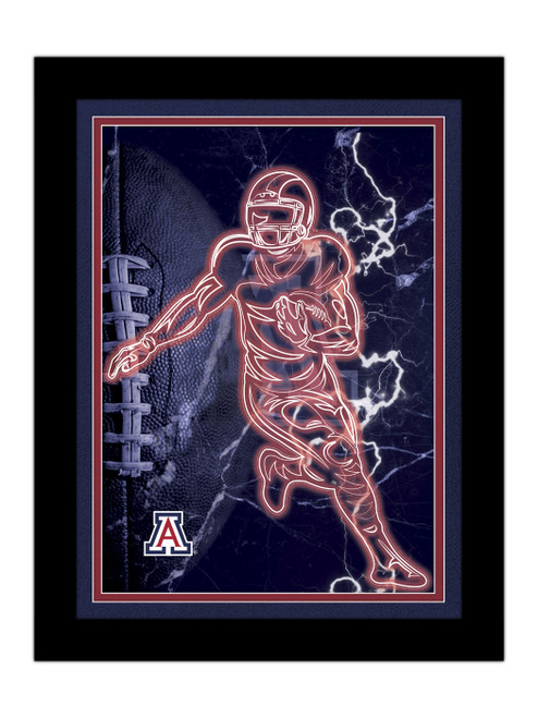 Arizona Wildcats Neon Player Framed 12" x 16" Sign