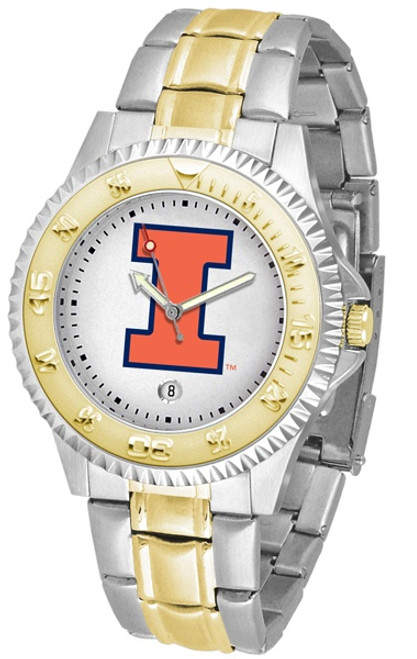 Illinois Fighting Illini Competitor Two-Tone Men's Watch