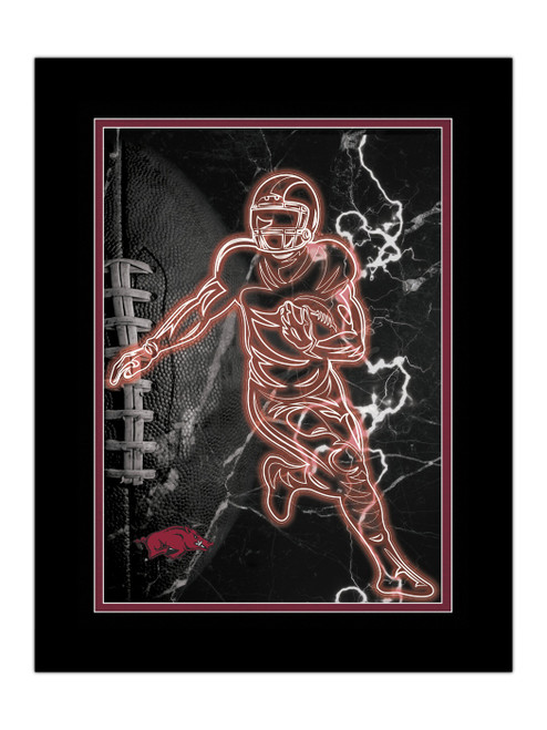 Arkansas Razorbacks Neon Player Framed 12" x 16" Sign