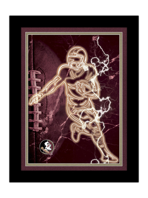 Florida State Seminoles Neon Player Framed 12" x 16" Sign