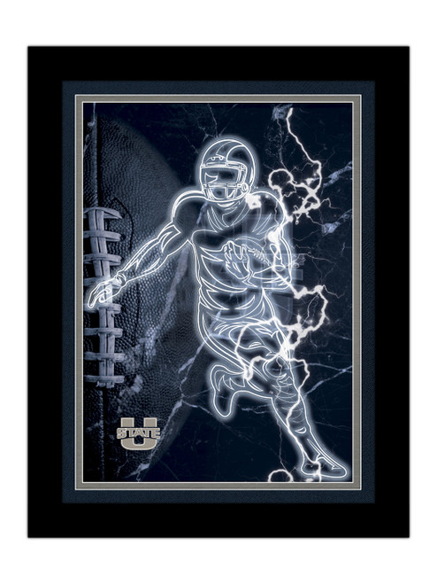 Utah State Aggies Neon Player Framed 12" x 16" Sign