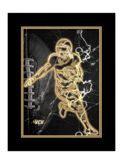 Virginia Commonwealth Rams Neon Player Framed 12" x 16" Sign