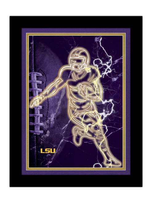 LSU Tigers Neon Player Framed 12" x 16" Sign